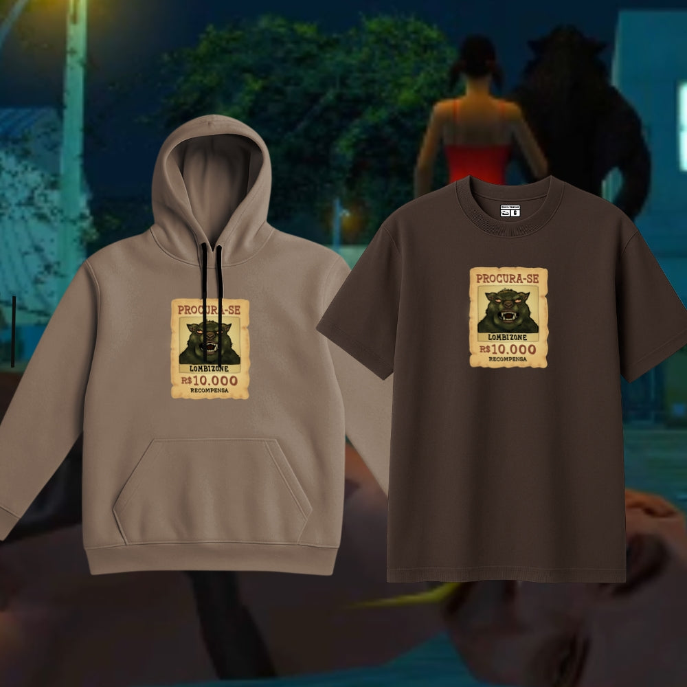 KIT Camiseta+Moletom PRETO Lombizone PROCURADO