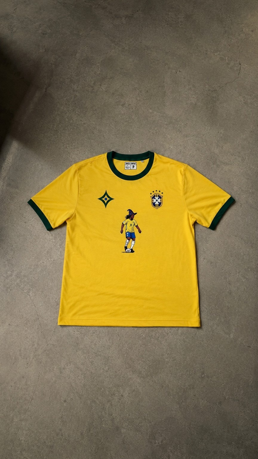 Camiseta Brasil Ronaldinho 'Bruxo' Amarela