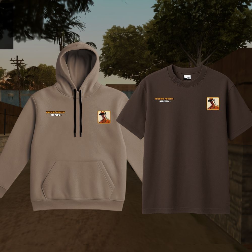 COMBO KIT Branco Camiseta + Moletom GTA