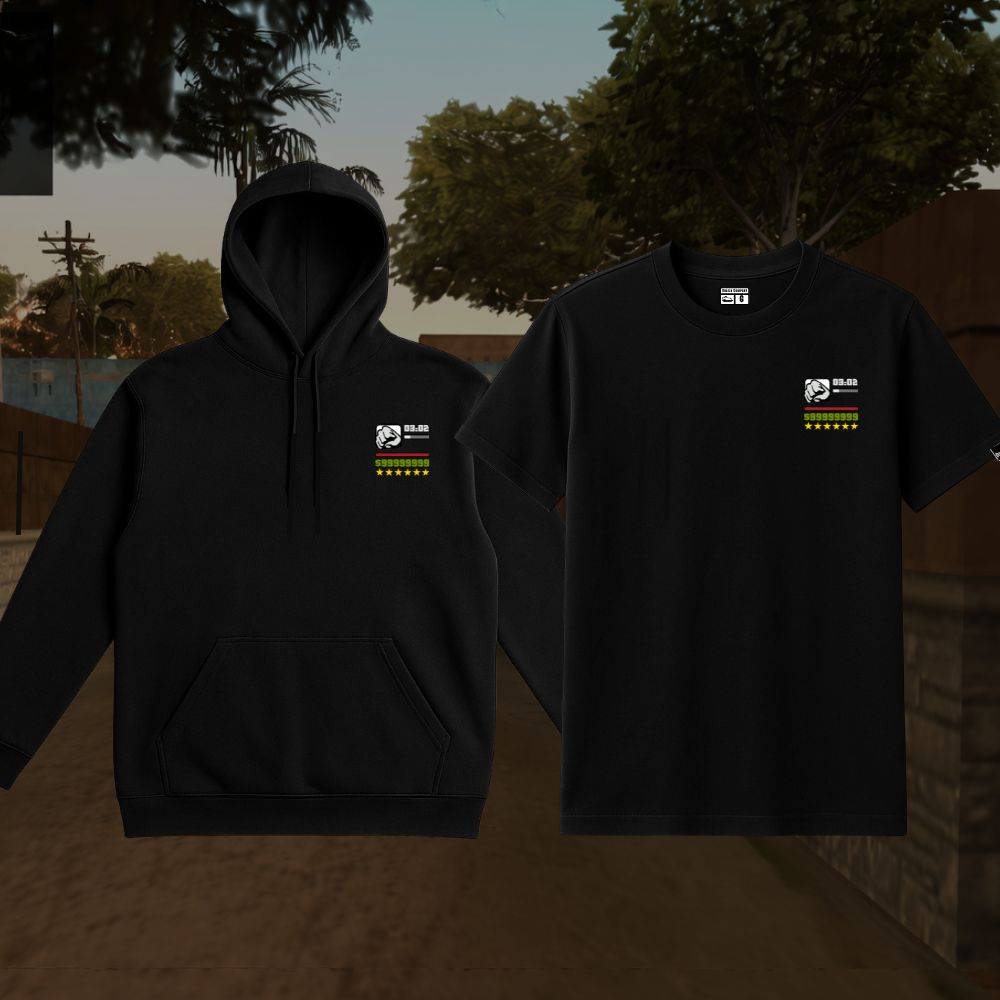 COMBO KIT Branco Camiseta + Moletom GTA