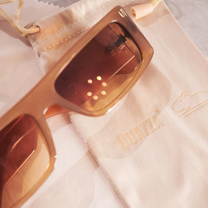 Óculos de Sol Marrom Quazza (Lentes UV400)