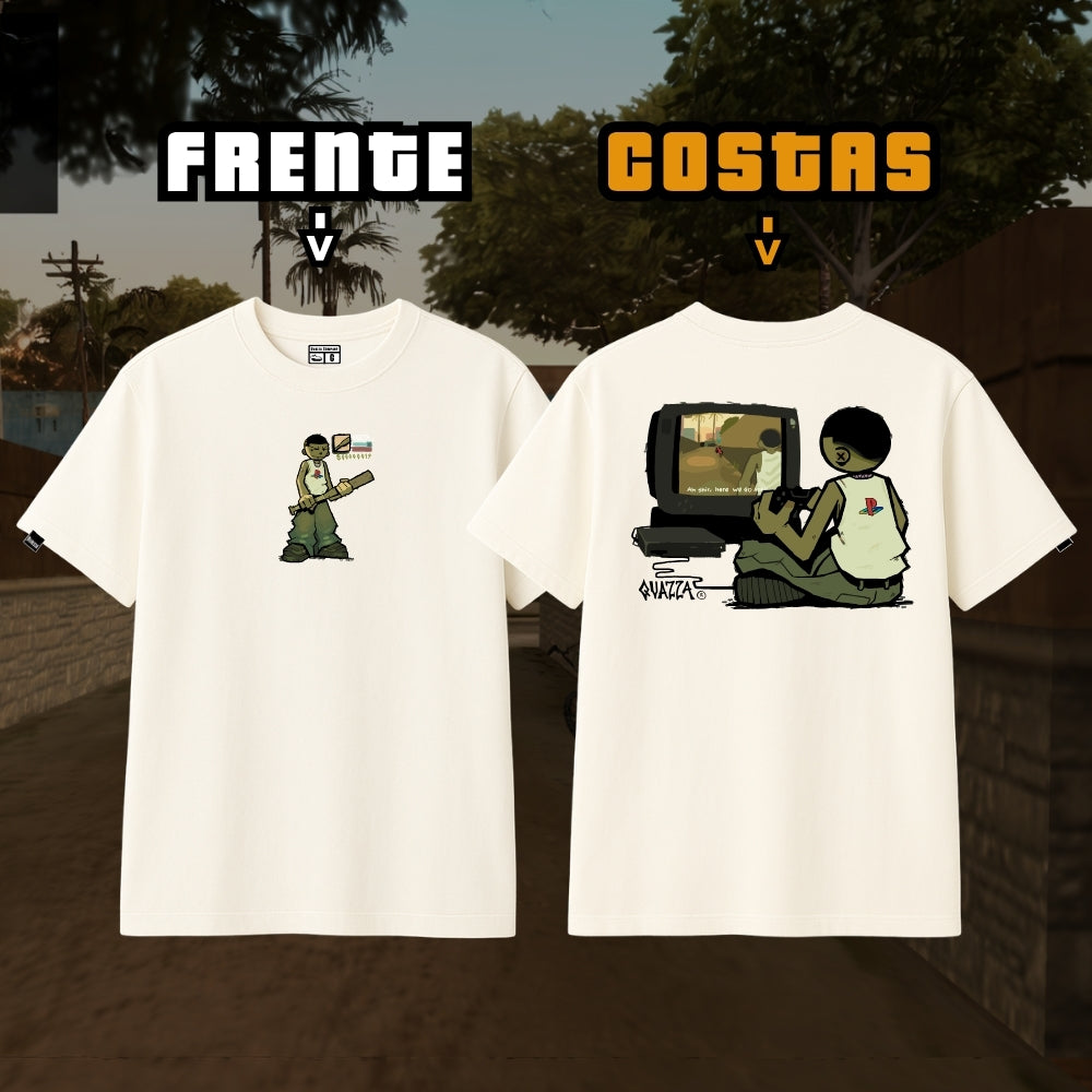 Camiseta Preta CJ Play2 + GTA