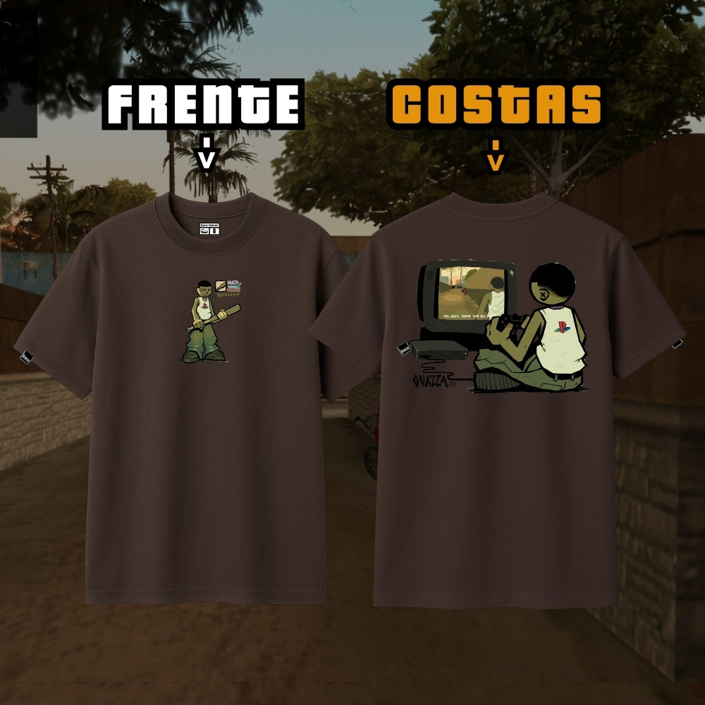 Camiseta Preta CJ Play2 + GTA
