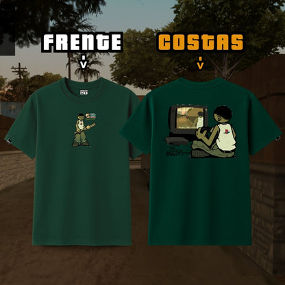 Camiseta Preta CJ Play2 + GTA
