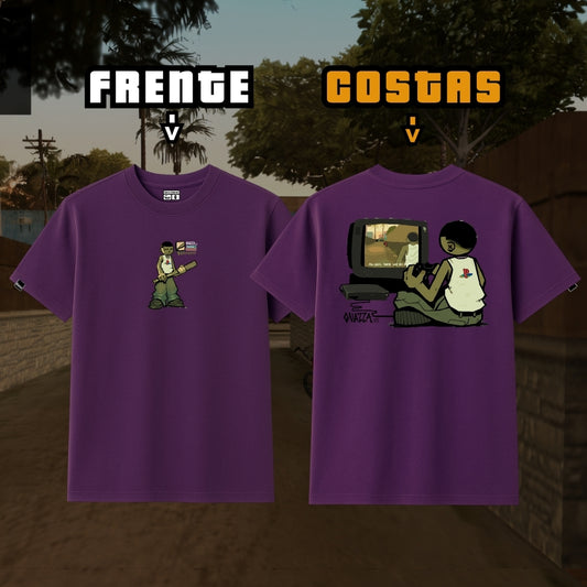 Camiseta Roxa CJ Play2 + GTA