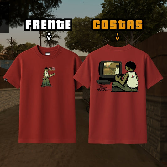 Camiseta Vermelha CJ Play2 + GTA