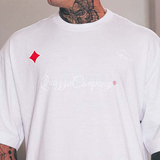 Camiseta Oversized Branca Quazza Company