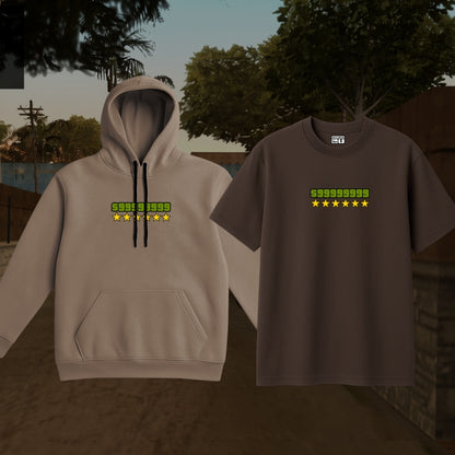 COMBO KIT Preto Camiseta + Moletom GTA