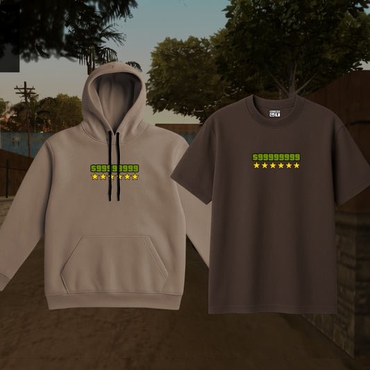 COMBO KIT Marrom Camiseta + Moletom GTA