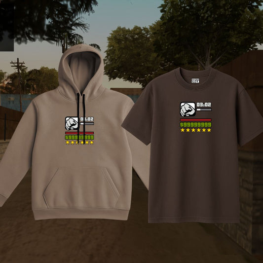 COMBO KIT Marrom Camiseta + Moletom GTA