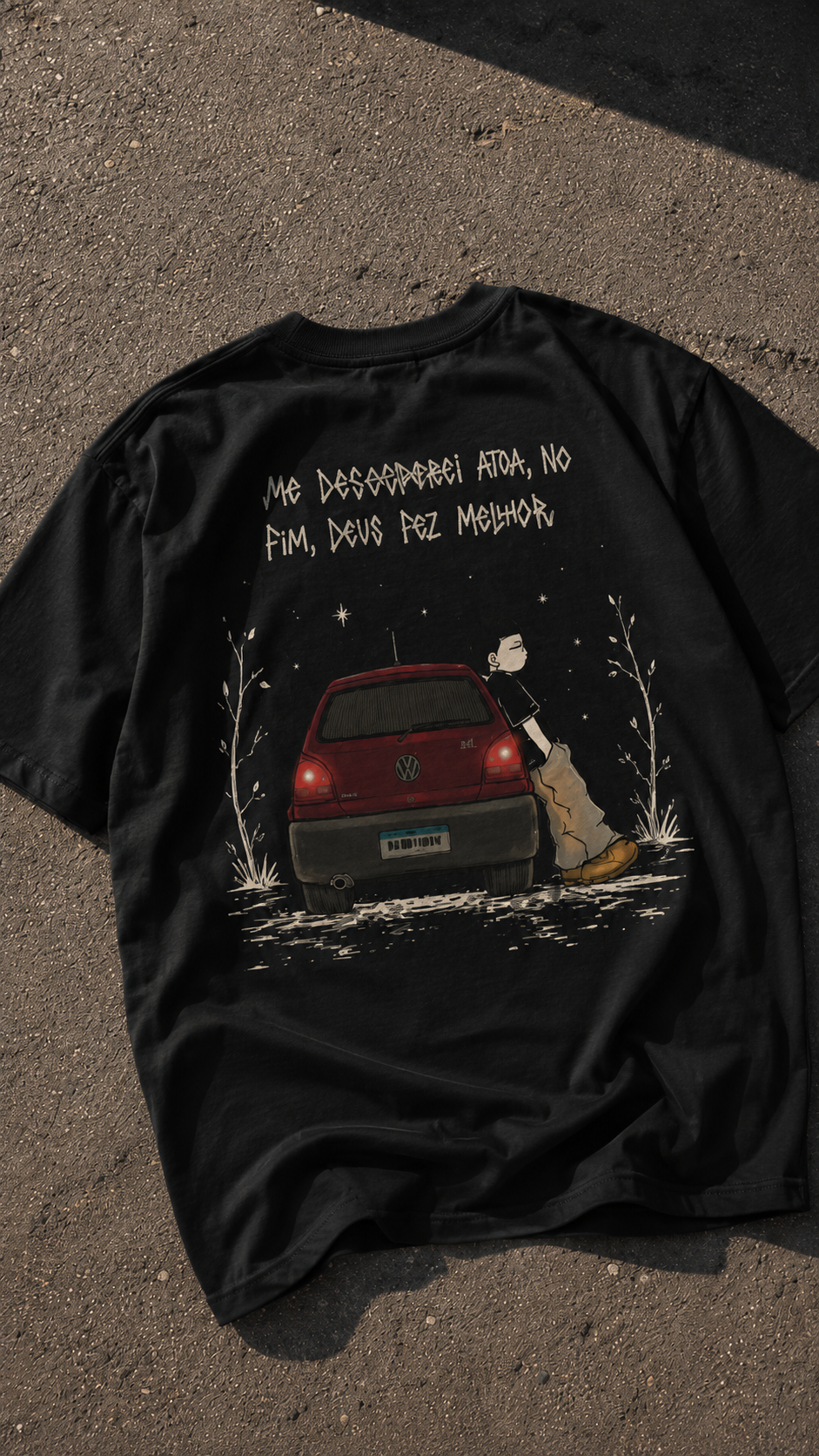 Camiseta LTS  'Desesperei a toa' Preta