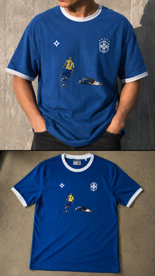 Camiseta Brasil Ronaldo 'Fenômeno' Azul