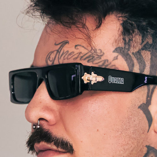 Óculos de Sol Preto Quazza (Lentes UV400)