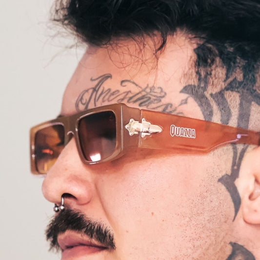 Óculos de Sol Marrom Quazza (Lentes UV400)